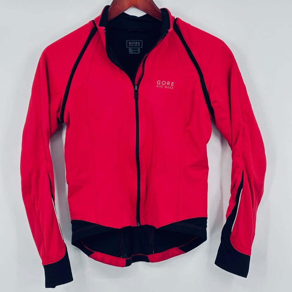 Gore Bike Wear Cycling Jacket Women's Windstopper Hi-Visibility Red‎ Black Small